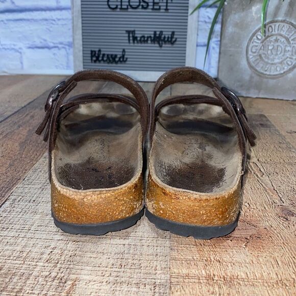 BIRKIS BIRKENSTOCK NEPAL BROWN CRISS CROSS SANDAL SIZE 6 - Picture 6 of 11